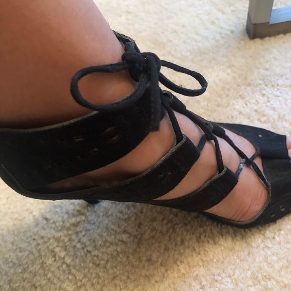 Express Tie Up Heels!! FINAL PRICE!! - Picture 3 of 7